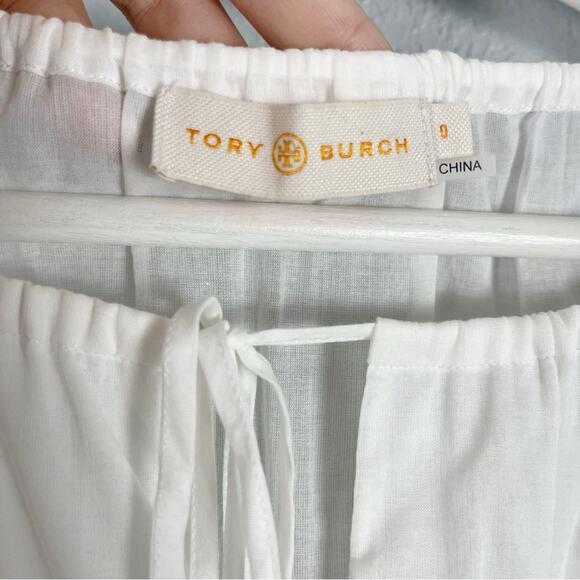 Tory Burch White Madeline Sequin Hem Blouse - Picture 8 of 15